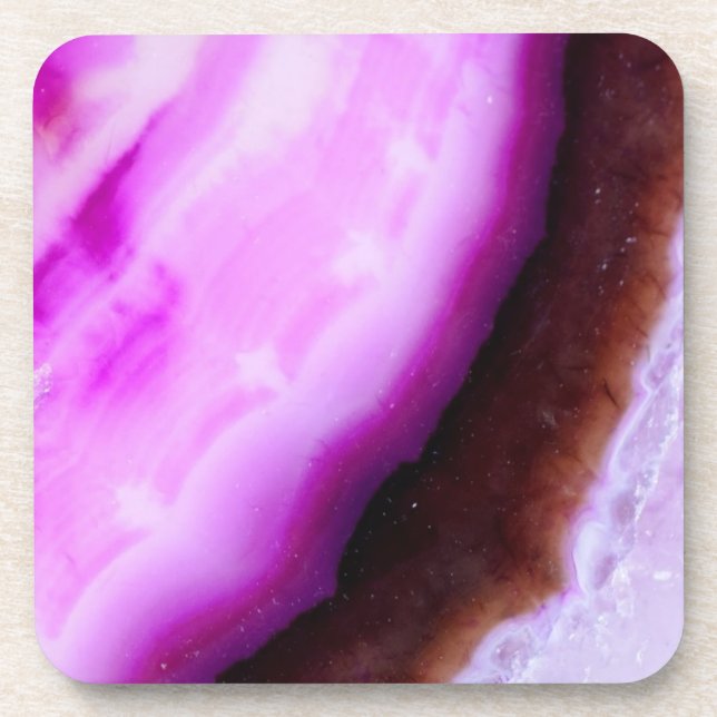Gemstone Series - Agate in Purple Coaster (Front)