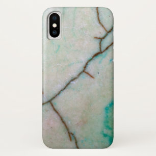 Gemstone Series - Cracked Turquoise With Green iPhone X Case