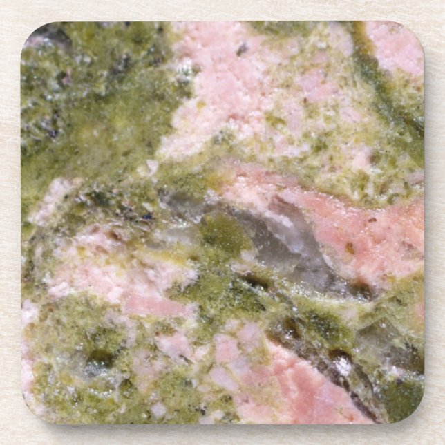 Gemstone Series - Pink and Green Thulite Coaster (Front)