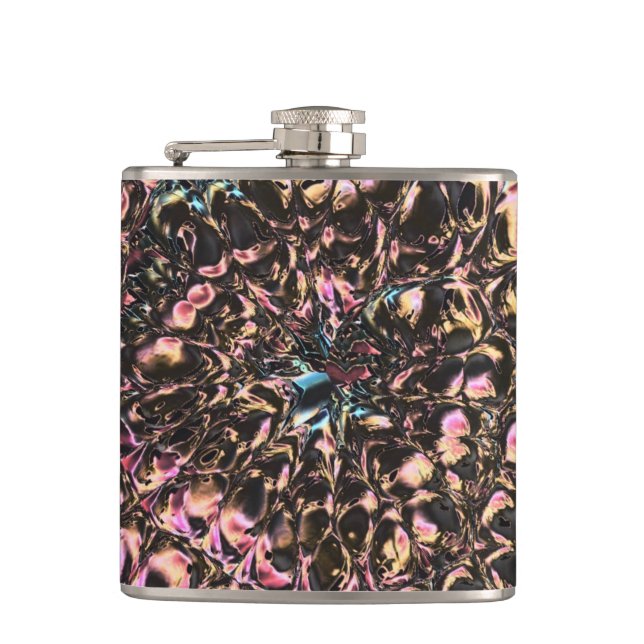 Gemstone Spiral Hip Flask (Front)
