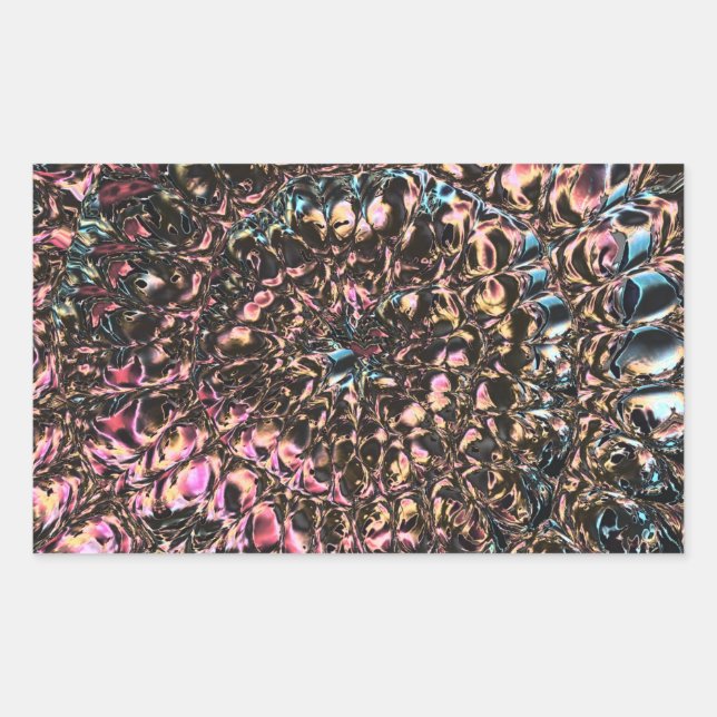 Gemstone Spiral Rectangular Sticker (Front)