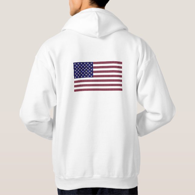 Gemstone USA Flag – Sapphire, Ruby & Diamond Art Hoodie (Back)