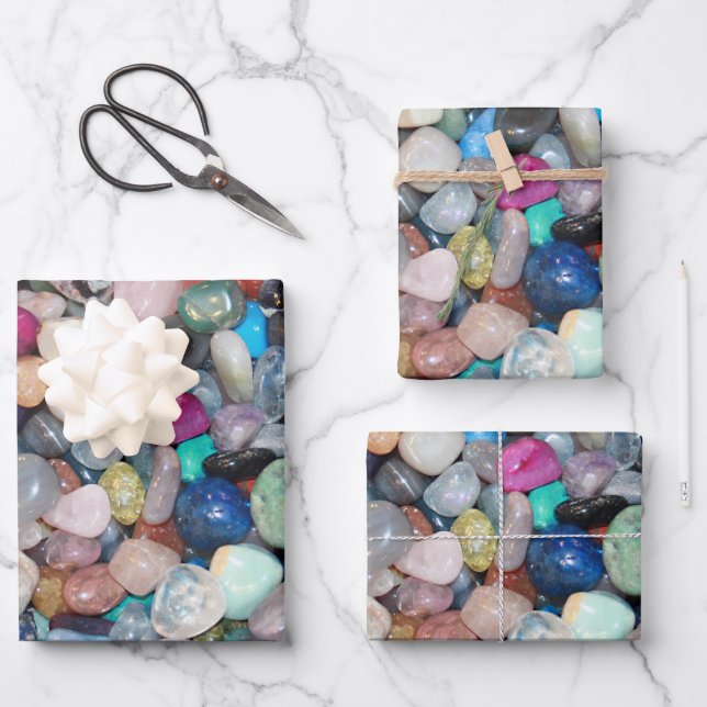 Gemstones 1 wrapping paper sheet (Front)