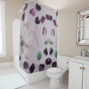 Gemstones Energy Crystals Stones Shower Curtain