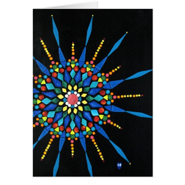 Gemstones Mosaic Pattern, Your message, cards (Front)