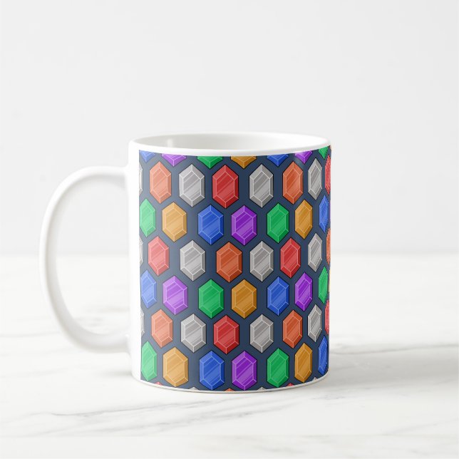 GEMSTONES PATTERN DESIGN COFFEE MUG (Left)
