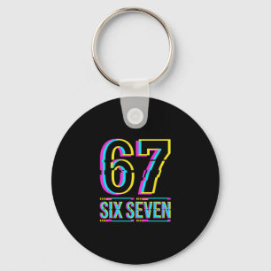 Gen Alpha Six Seven 6 7 Meme  Key Ring