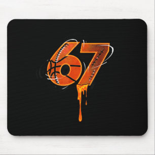 Gen alpha slang kids 67 basketball ice cream drip mouse pad