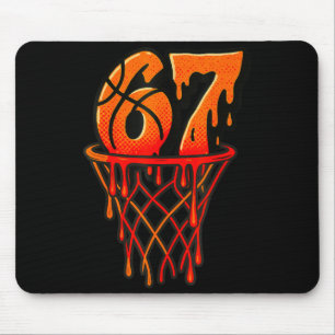 Gen Alpha Slang Kids 67 Basketball Ice Cream Drip  Mouse Pad