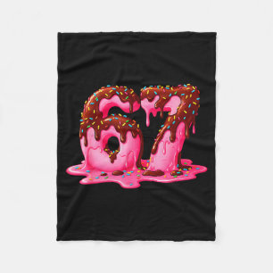 Gen Alpha Slang Kids 67 Ice Cream Drip Six Seven  Fleece Blanket