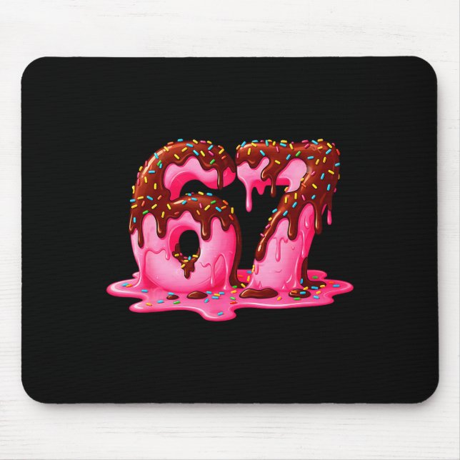 Gen Alpha Slang Kids 67 Ice Cream Drip Six Seven  Mouse Pad (Front)