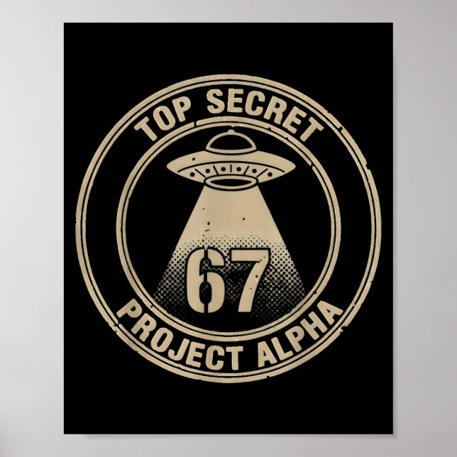 Gen Alpha Slang Kids 67 Meme Six Seven Humor Ufo A Poster (Front)