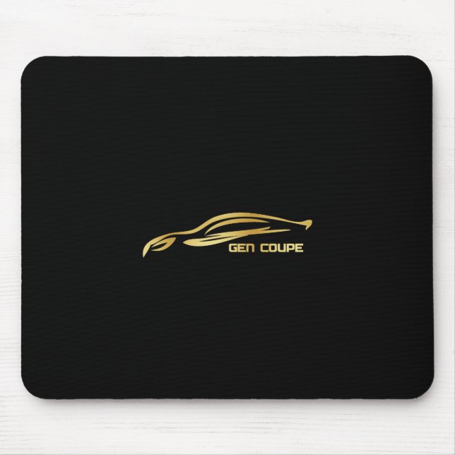 Gen Coupe Gold Silhouette Logo Mouse Pad (Front)