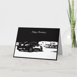 Gen Coupe Rear shot - Car themed Birthday Card