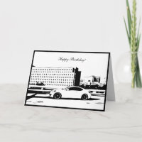 Gen Coupe Rolling shot - Car themed Birthday Card