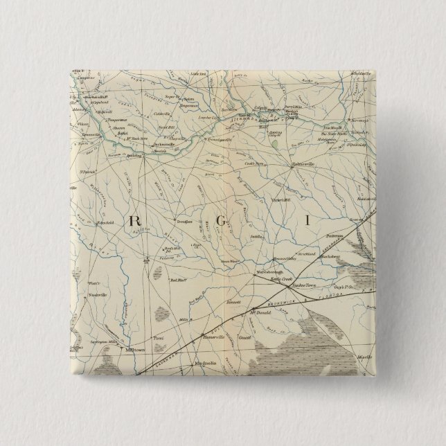 Gen map X 15 Cm Square Badge (Front)