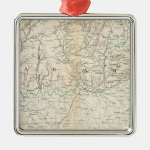 Gen map XIII Metal Ornament