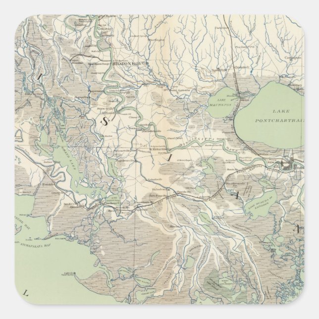 Gen map XXI Square Sticker (Front)