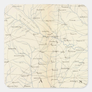 Gen map XXIII Square Sticker