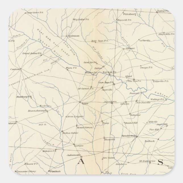 Gen map XXIII Square Sticker (Front)