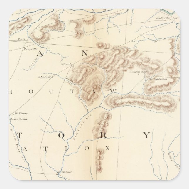 Gen map XXIV Square Sticker (Front)