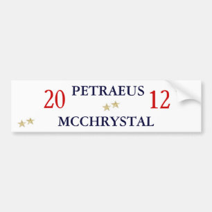Gen. Petraeus and Gen. McChrystal for President Bumper Sticker