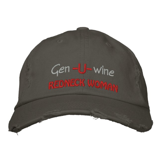 Gen U Wine Redneck Woman Embroidered Hat (Front)