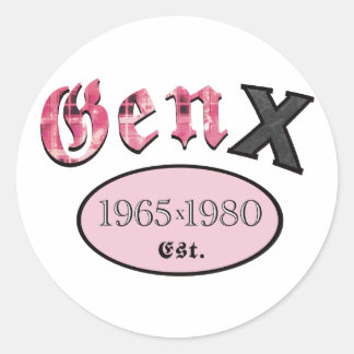 Gen X 1965-1980 Classic Round Sticker
