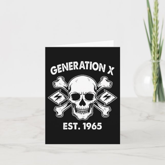 Gen X 1965 I'm 97% Sure You Don't Like Me Skull (  Card (Front)