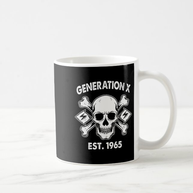 Gen X 1965 I'm 97% Sure You Don't Like Me Skull (  Coffee Mug (Right)