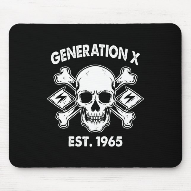 Gen X 1965 I'm 97% Sure You Don't Like Me Skull (  Mouse Pad (Front)