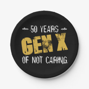 Gen X 50 Birthday Paper Plate