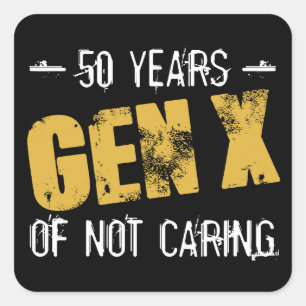 Gen X 50 Birthday Square Sticker