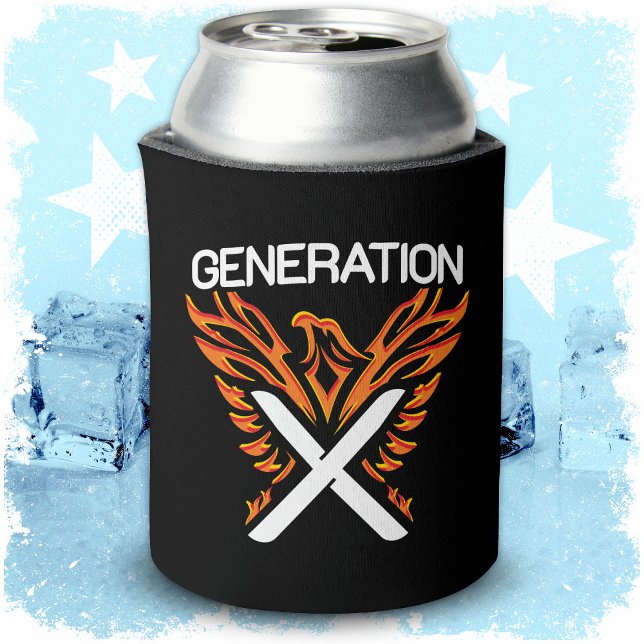 Gen X Gen Xer Phoenix Bird Generation X Can Cooler (Creator Uploaded)