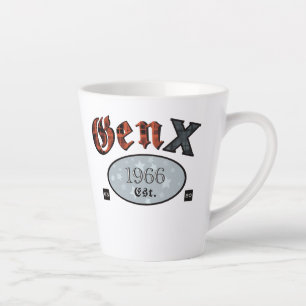 Gen X (Generation X personalised year 1966) Latte Mug