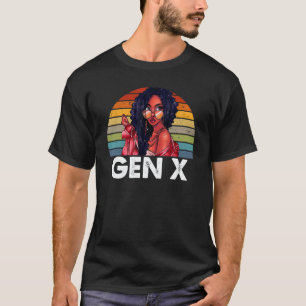 Gen X Melanin African American Black Generation X T-Shirt