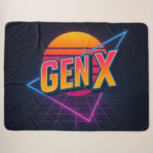 Gen X Retro 80s Sherpa Blanket