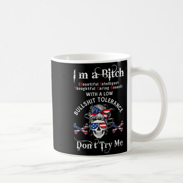 Gen X Skeleton I’m A Beautiful Intelligent Skeleto Coffee Mug (Right)