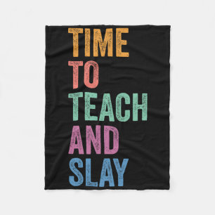 Gen Z Alpha Back To School Teacher Time To Teach A Fleece Blanket