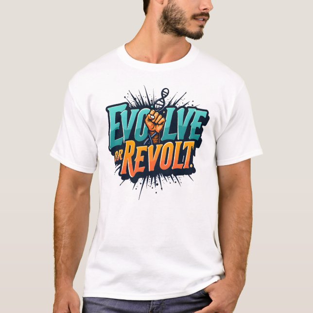 Gen Z Evolve or Revolt – Bold Patriotic Statement T-Shirt (Front)