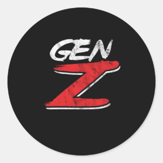 Gen Z Generation Z Millenials Boomer Gift Classic Round Sticker