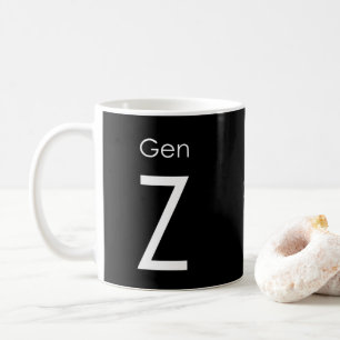 Gen Z mug cup, black by Foton Art