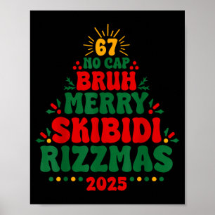 Gen Z Teen Slang Christmas 2025 Brainrot Meme Teen Poster