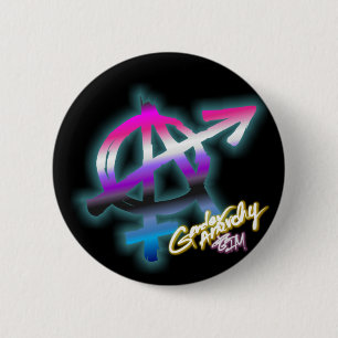 Gender Anarchy - Genderfluid Colours - Pride 6 Cm Round Badge