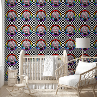 Gender Anarchy Symbol, Emblem on Chequerboard Wallpaper