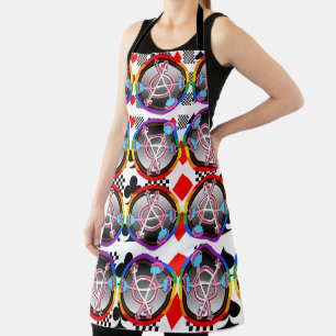 Gender Anarchy Symbol, Emblem with Playing Cards Apron