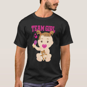 Gender Announcement Team Girl Baby Party Reveal Pr T-Shirt