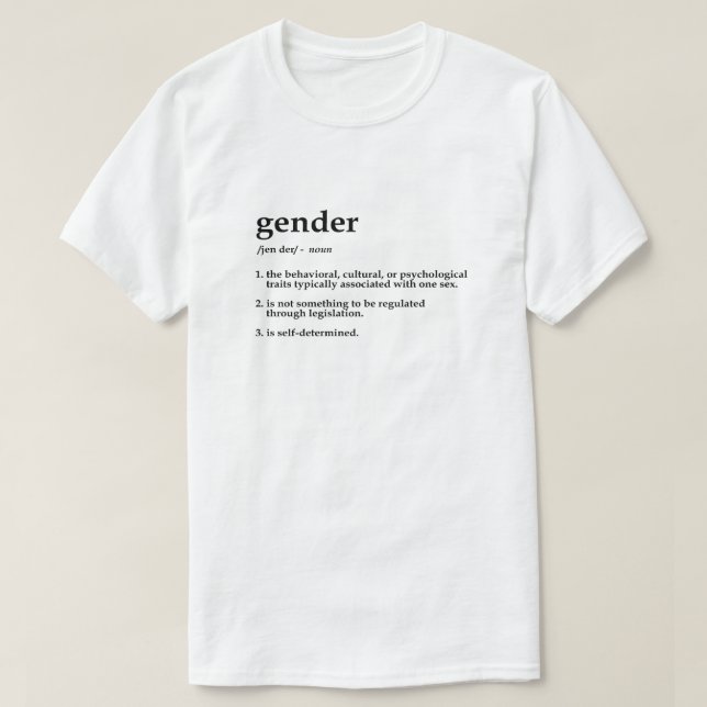 Gender Definition (light shirts)  LGBT T-Shirt (Design Front)