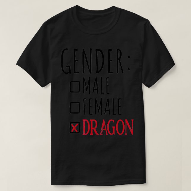 Gender Dragon  T-Shirt (Design Front)