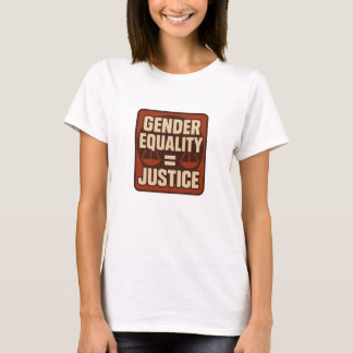 Gender Equality = Justice – Square Retro Feminist  T-Shirt